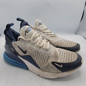 Nike Air Max 270 GS Womens 5.5 Football Grey Thunder Blue Sneaker Shoe 943345-03
